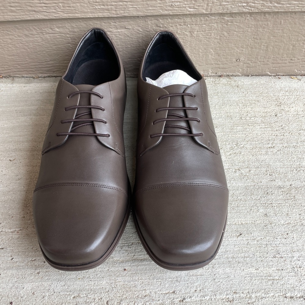 NEW Birchbury Brenston Moonrock Brown Men's US 14 Barefoot Leather Dress Shoe - Picture 2 of 7